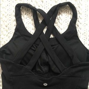 Black lululemon tank top size 4